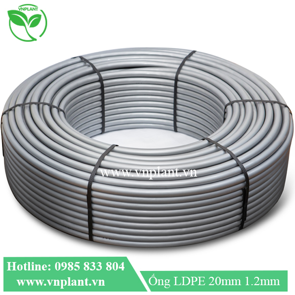 ÓNG PE 20MM DÀY 1.2MM BẠC