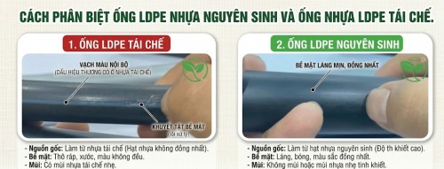 Bài Học Mua Giá Rẻ So Sánh Ống Nhánh LDPE Nguyên Sinh & Tái Chế